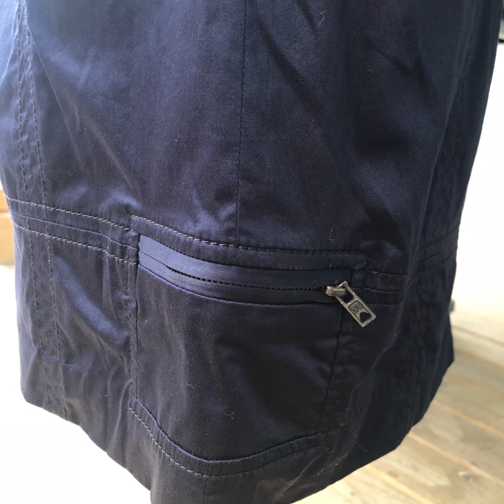 DVF Navy Blue Samantha Multi Zippers Skirt Sz 8 - Picture 3 of 16